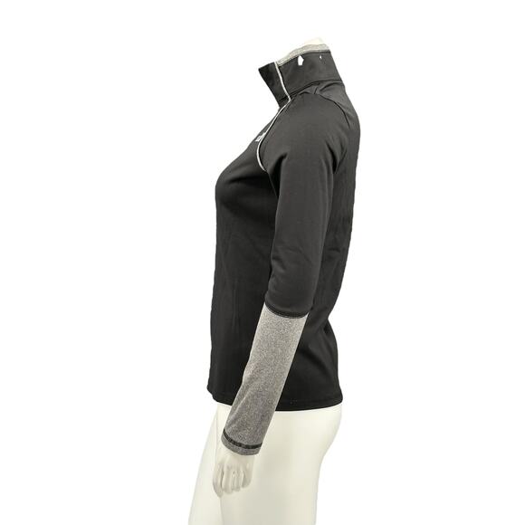 The North Face Top Womens Small Black Gray 1/4 Zip Pullover Long Sleeves‎ Active - Picture 5 of 11